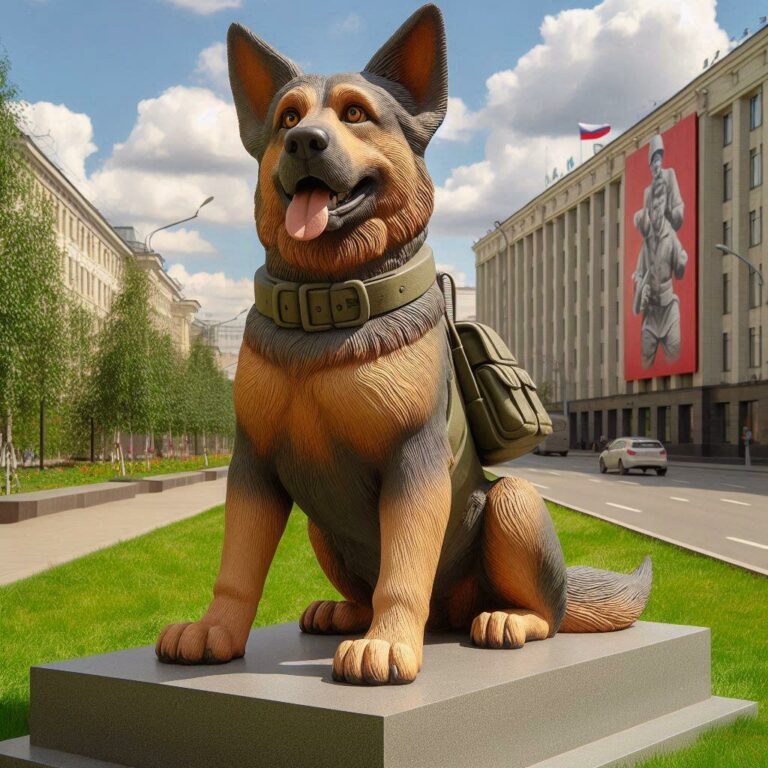 🐕 В Москве установили памятник фронтовой собаке