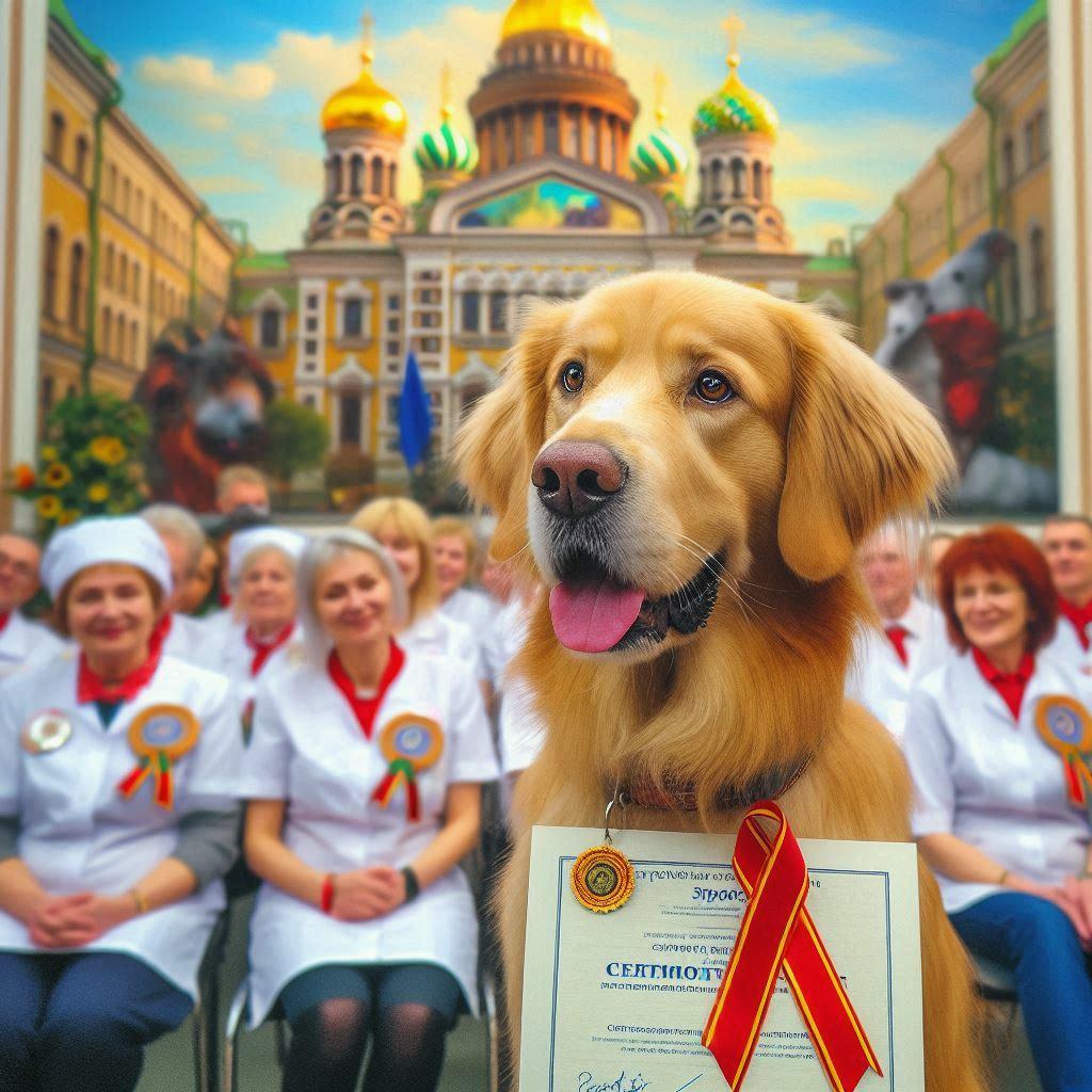 🏅 Собакам-терапевтам Санкт-Петербурга выдали официальные сертификаты: 📜 Как проходят сертификацию