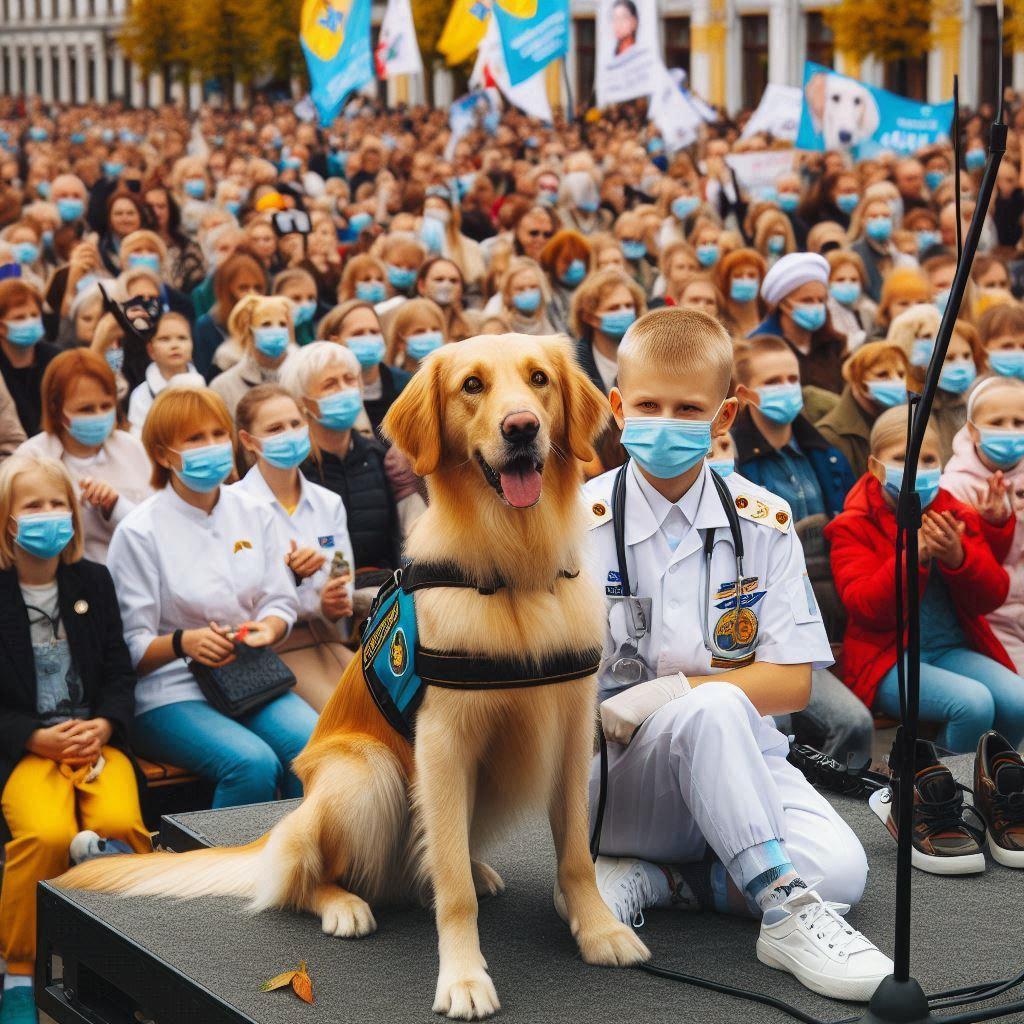 🐕 Служебные собаки приняли участие в акции "Мы за здоровый образ жизни": 👮 Взаимодействие с полицией и другими службами