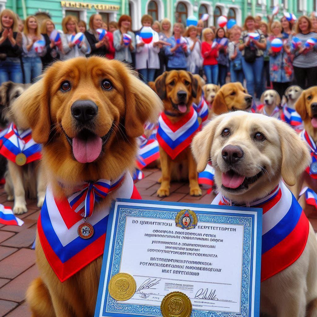 🏅 Собакам-терапевтам Санкт-Петербурга выдали официальные сертификаты: 👥 Кто может стать владельцем собаки-терапевта